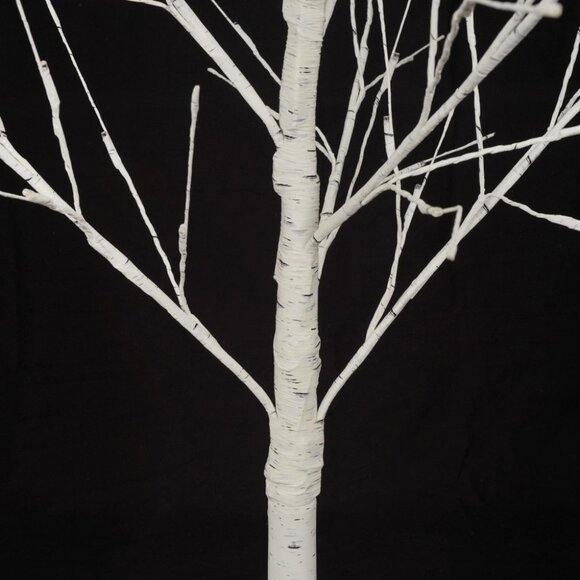 Set Of 3 Birch Trees with Lights, 3ft 3ft 5ft Pre-lit USB Powered Warm LED - Picture 8 of 10